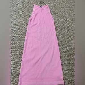 Old Navy - Fitted Sleeveless Rib-Knit Mini Dress - Size M - Bright Pink